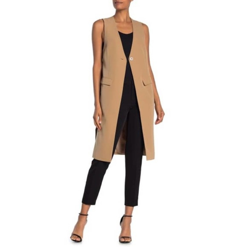 Laundry by Shelli Segal | Tan Camel Duster Vest